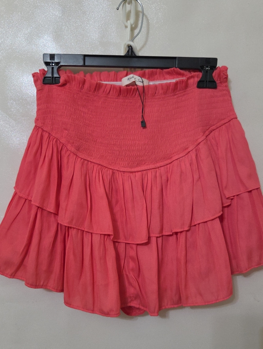Mustard Seed Ruffled Mini Skirt Skort Smocked Waist Stylish Summer - Size Medium